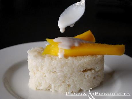 Riso al cocco e mango - Coconut rice and mango