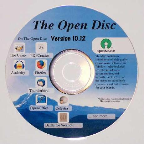 OpenDisc: Raccolta di software Open Source per Windows