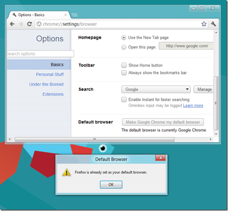default browsers Firefox and Chrome Impostare un Browser di default su Windows 8