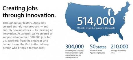 Apple touts U.S. job creation-through-innovation on new web page