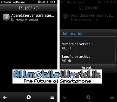 Nokia AgendaServer Aggiornamento per smartphone Symbian Belle Download