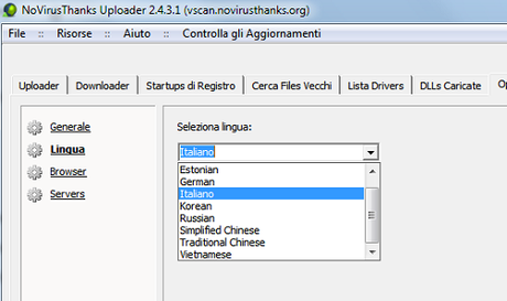 NoVirusThanks Uploader: carica e scansiona i file con più antivirus