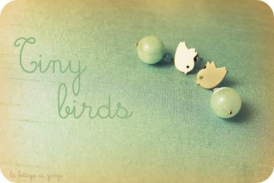 Tiny Birds earringsPasserottini in bagno oro e pendente i...