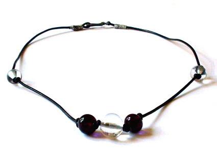 BIJOUX - PERLE di VETRO e CUOIO - ultima puntata... per ora