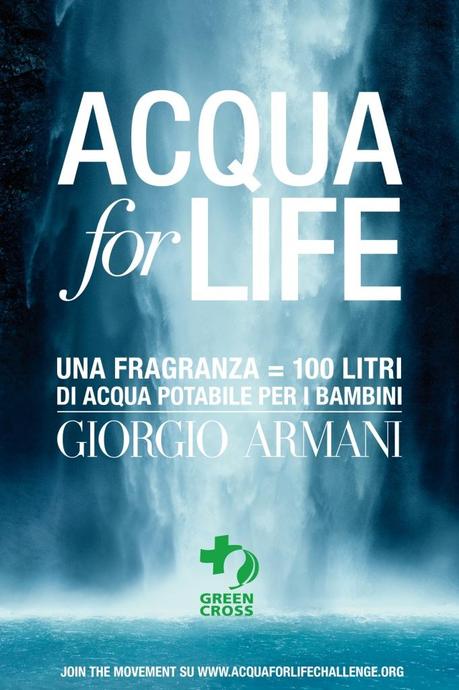 Acqua for Life: riparte la charity promossa da Giorgio Armani