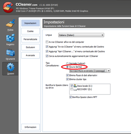 Immagine 32 Velocizzare il pc, ccleaner. Parte 3