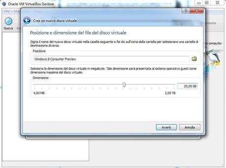 5 Installare Windows 8 Consumer Preview su VirtualBox [Guida]