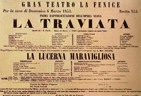 6 marzo 1853 – La Traviata di Giuseppe Verdi debutta al Teatro La Fenice di Venezia