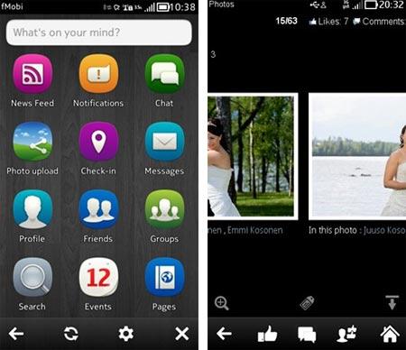 fMobi Facebook aggiornamento per smartphone Nokia Symbian^3, Symbian Anna, Symbian Belle