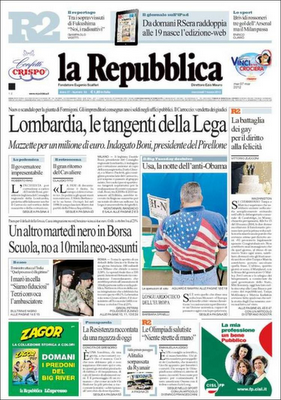 Prime pagine oggi: 