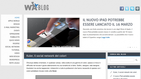 Apre il blog di W3A | Comunicazioni W3A Notizie blog 