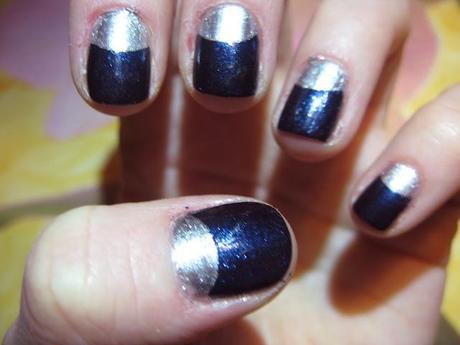 Nails. Half Moon Manicure.
