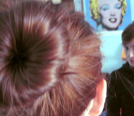 Messy Bun. Random Hairstyle.