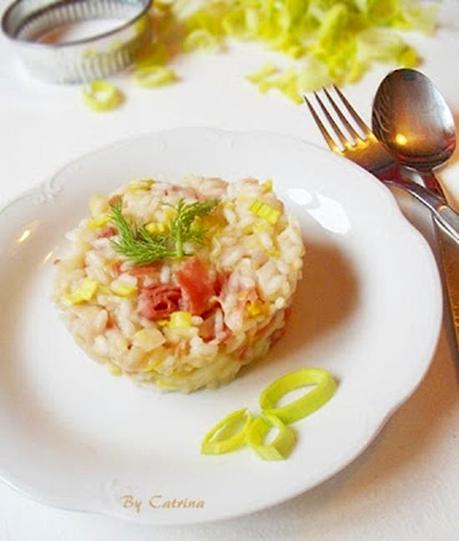 Risotto saporito ai porri