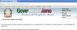 “Siti archeologici” nel portale del Governo