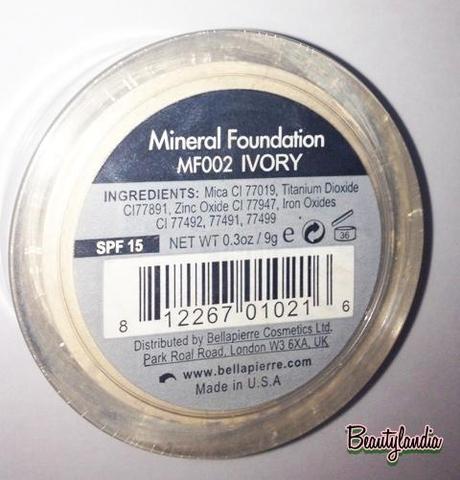 BELLAPIERRE COSMETICS - Recensione Fondotinta Minerale in Ivory -