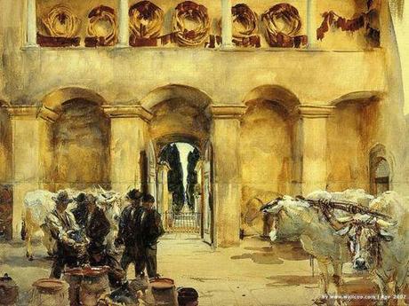 John Singer Sargent, At Torre Galli il cortile di servizio è oggi così - Today view:  foto di Sailko, da Wikipedia 