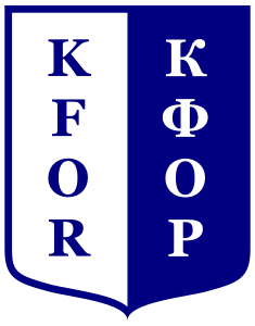 English: Insignia of the (KFOR). Magyar: KFOR.