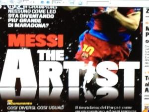 Anteprima Gazzetta dello Sport- Messi the artist