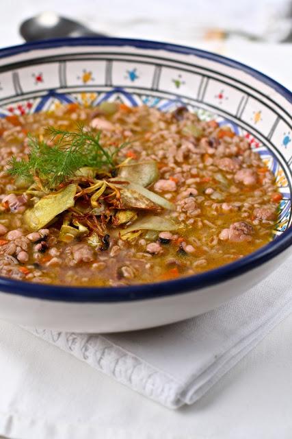 Una zuppa di farro pensando al coccio...