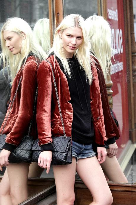 In the Street...Models Off-Duty...Aline, Paris Fashion Week