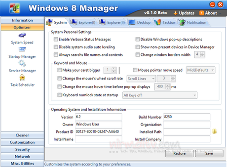 Windows 8 manager main Ottimizzare e velocizzare Windows 8