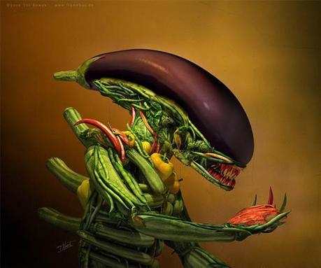 Alien in stile Arcimboldo