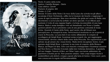 Recensione : Il canto della Notte, di Camilla Morgan - Davis