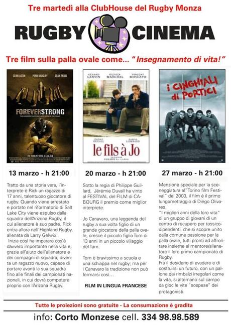 Rugby e film, un cineforum ovale a Monza