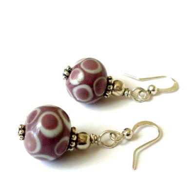 BIJOUX - orecchini con perle di vetro a lume