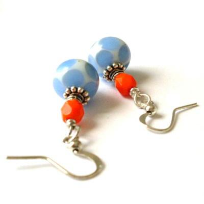 BIJOUX - orecchini con perle di vetro a lume