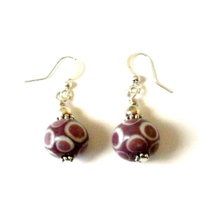 BIJOUX - orecchini con perle di vetro a lume