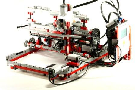 La stampante fatta di Lego