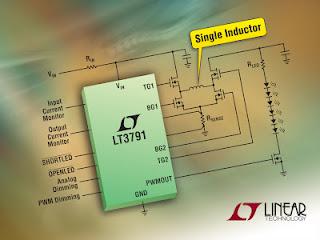 Driver LED buck-boost sincrono da 60V fornisce potenza LED superiore ai 100W