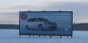 Volkswagen e il billboard invernale
