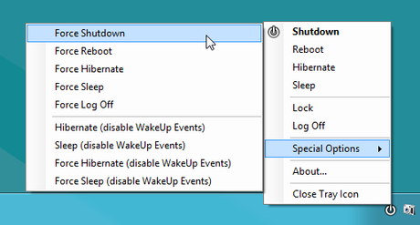 NPowerTray Spegnere e riavviare velocemente Windows 8