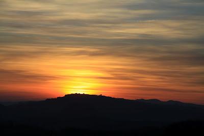 tramonto a Volterra