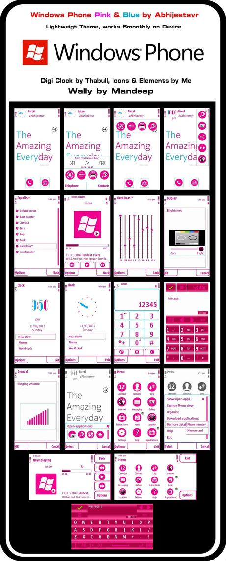 WP7 Pink & Blue  by Abhijeetsvr