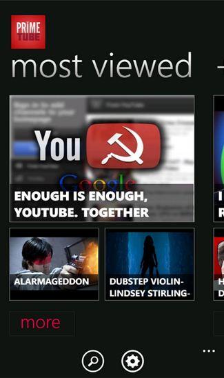 PrimeTube – client YouTube per Windows Phone