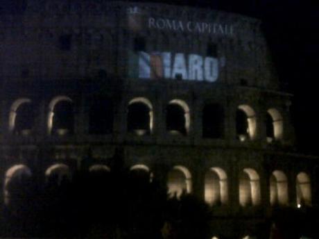 I Maro’ e il Colosseo illuminato.