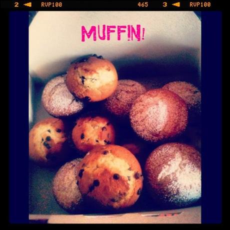 Muffin con gocce di cioccolato