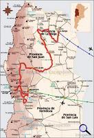 Ischigualasto il luogo ove tramonta la luna, formazione geologica appartenente all'epoca del Triassico.