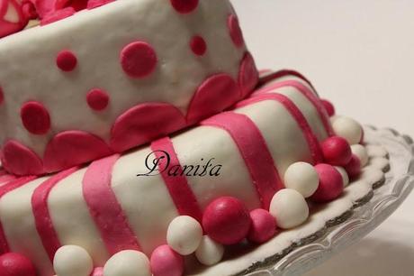 Torta Didll ballerina, righe e pois per Ornella!!