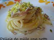 Spaghetti speck pistacchi