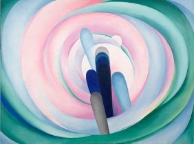 Georgia O’Keefe – Grey Blue and Black Pink Circle