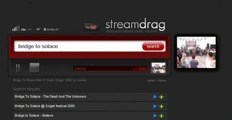 streamdrag1 500x260 Creare ed ascoltare musica online con YouTube con StreamDrag 