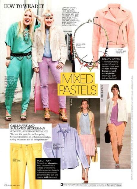 The window on fashion: pastel colors!