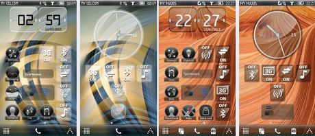 Widget Black And White Transparent Skin by Syarmwawa