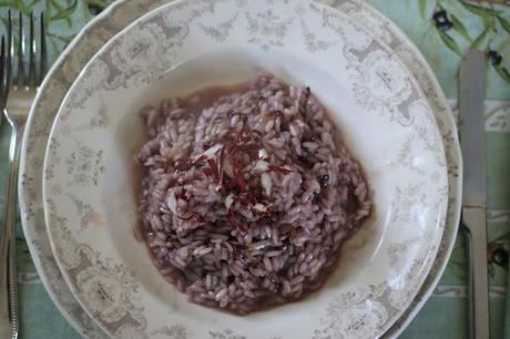 how my mom cooks Risotto from Vercelli (radicchio version)