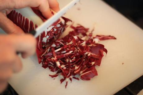 how my mom cooks Risotto from Vercelli (radicchio version)